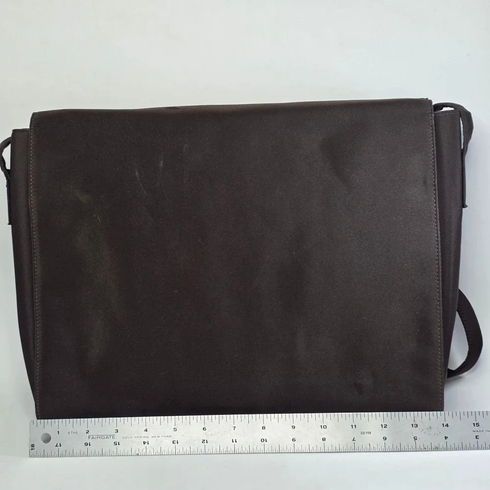 Valerie Stevens Messenger Bag Brown Crossbody Laptop Briefcase RN 13711 Large